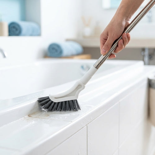 Cleaning the gap between bathtub and tile